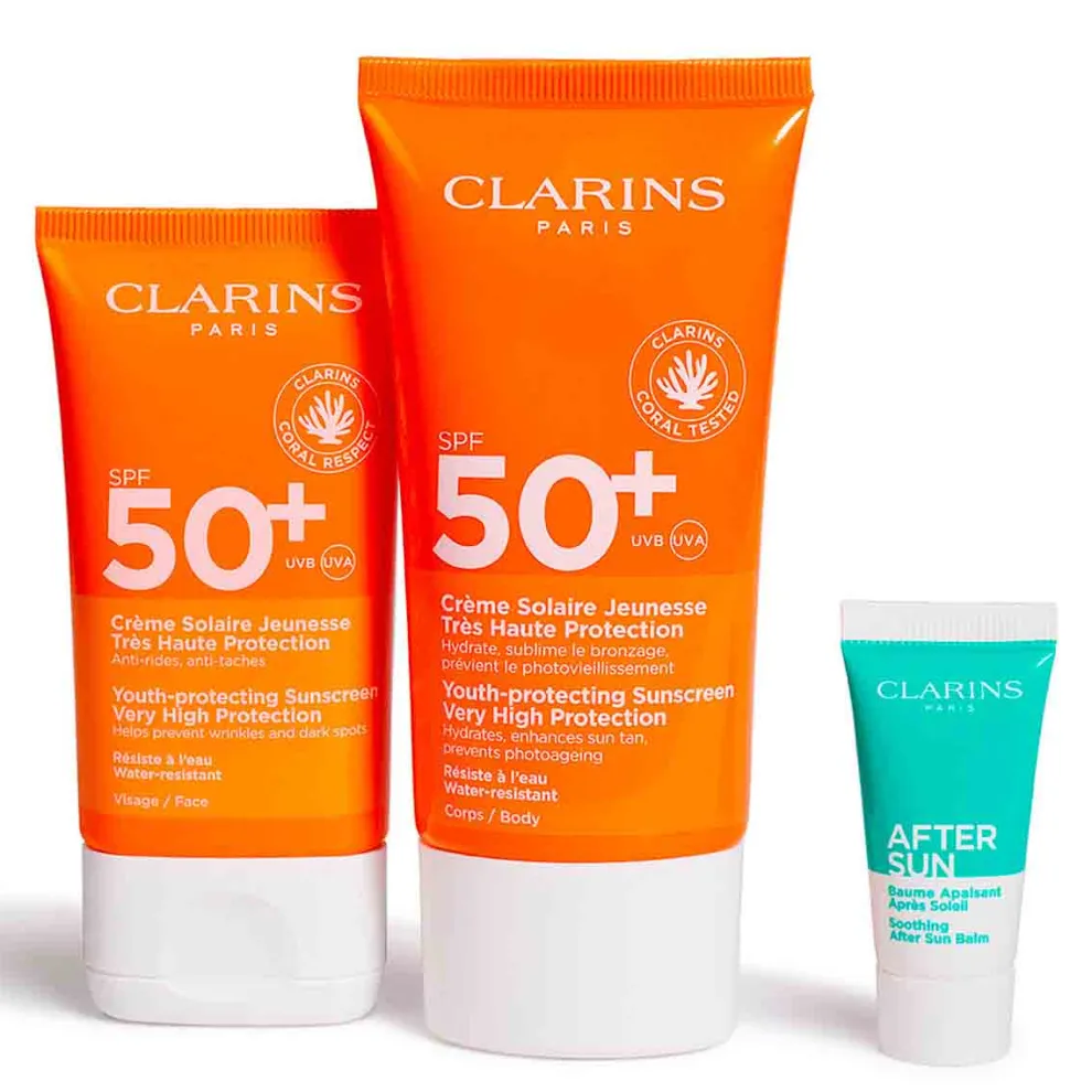 Clarins - Cadeauset The Essentials - Sun Protection SPF 50+ - Face & Body Sun Care
