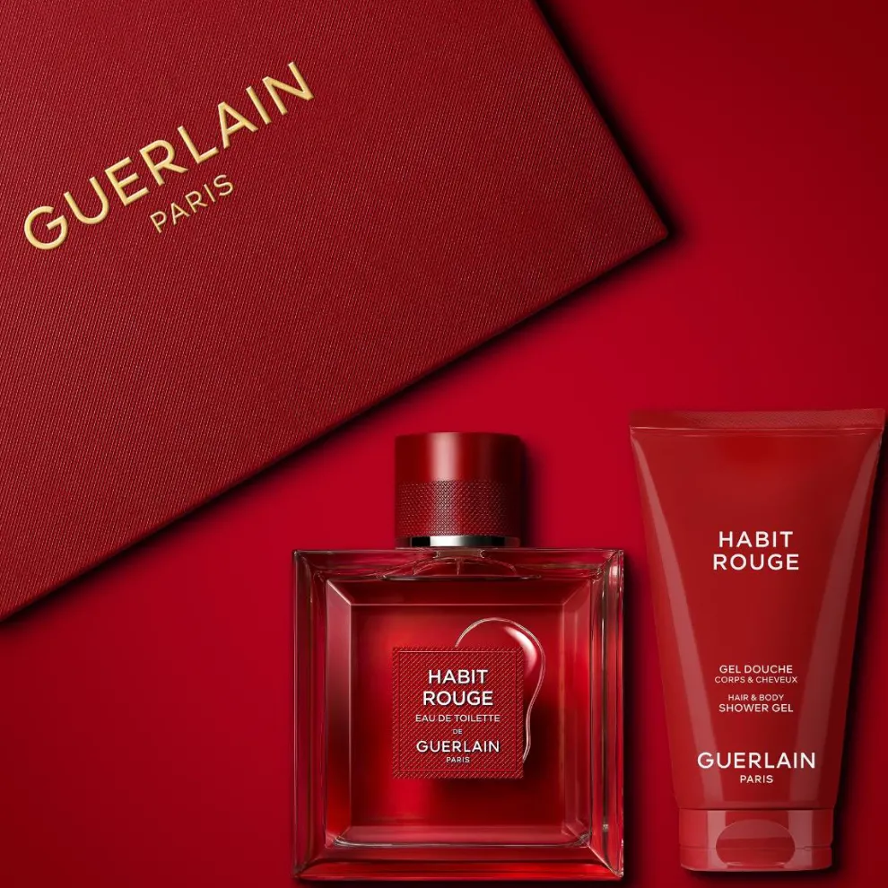 Guerlain - Geurset Habit Rouge - Eau de Toilette 100ml + Shower Gel