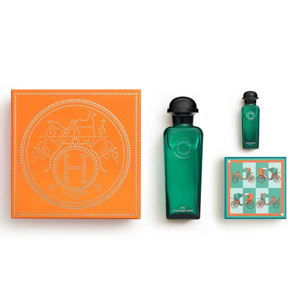 Hermès - Cadeauset Eau d'Orange Verte - Eau de Cologne 100ml + 2 producten
