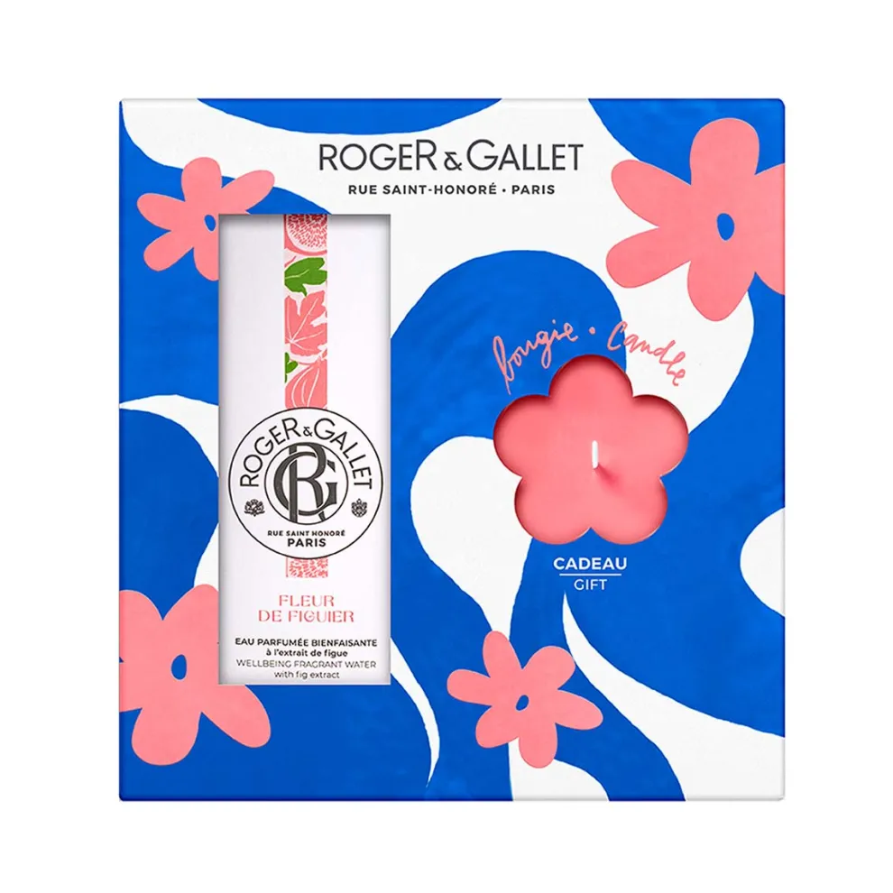 Roger & Gallet - Cadeauset Fleur De Figuier - Scented Wellbeing Water 100ml + Scented Candle