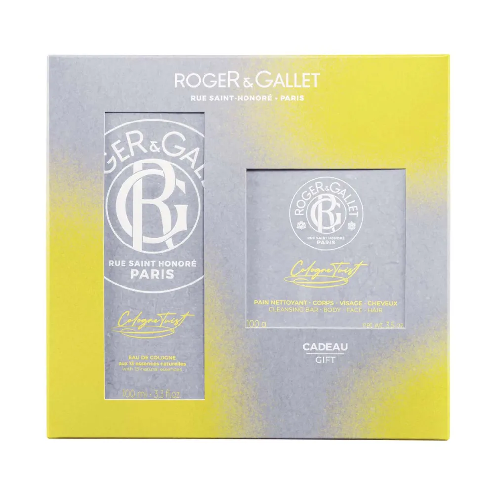 Roger & Gallet - Cadeauset Cologne Twist - Eau de Cologne 100ml + parfumed soap 3in-1 - 100g